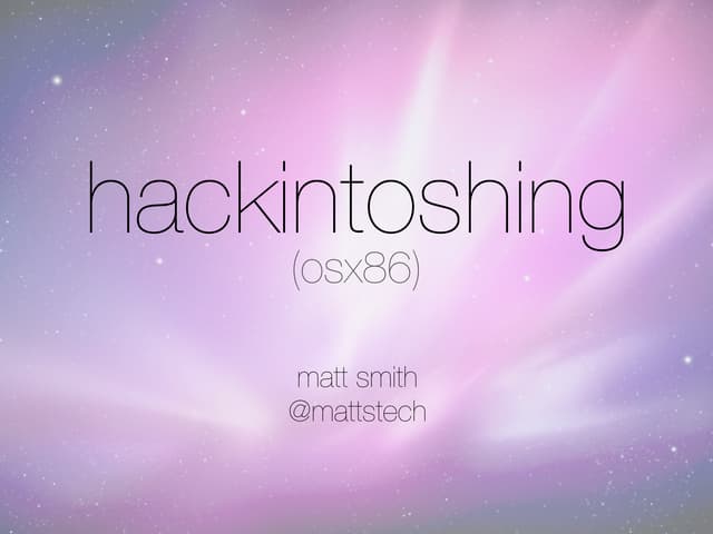IgniteATL - Hackintoshing