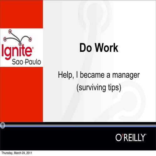 Gleicon Moraes - Help, I became a manager