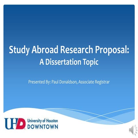 Study Abroad Research Proposal: A Dissertation Topic | PPTX ...