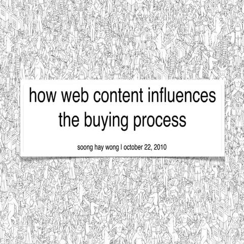 How web content influences the buying process