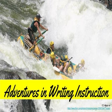 Adventures in Writing Instruction--Embracing the Wobble and Friction