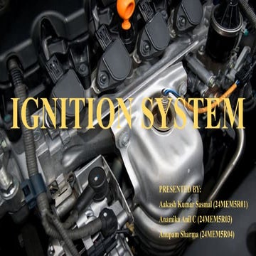 IGNITION SYSTEM in automobile for presentation
