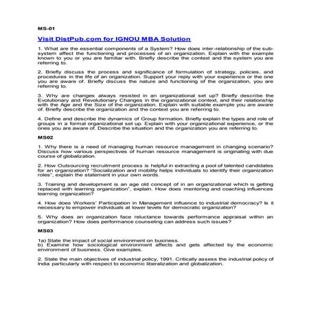 Ignou mba solution dec 2020