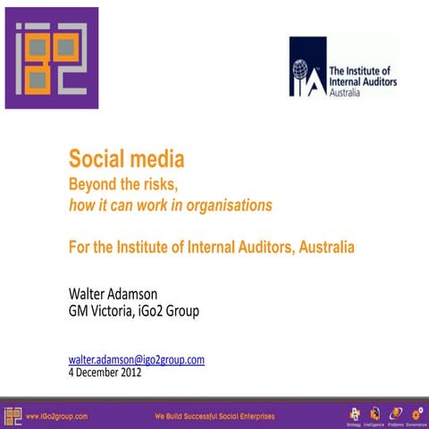 Social Media Governance - how it works in organisations