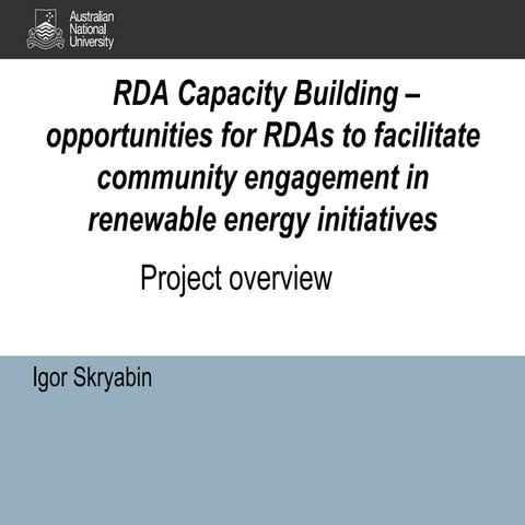 Igor Skryabin - RDA Project Intro | PPTX