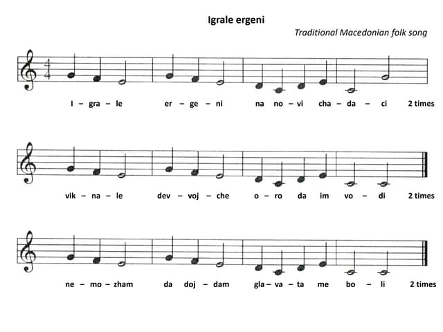 Igrale ergeni - traditional folk song (notes and lyrics)