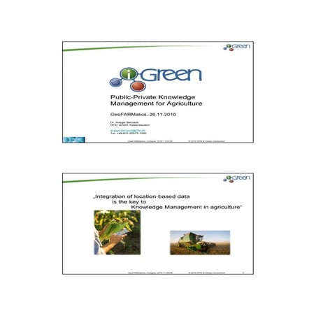 iGreen - Public Private Knowledge Management in Agriculture