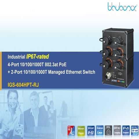 IGS-604HPT-RJ Industrial Managed Ethernet Switch