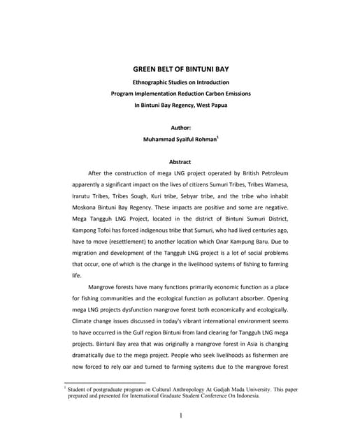 Green Belt of Bintuni Bay