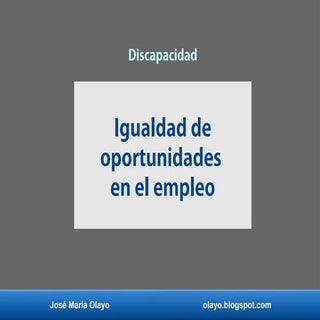 Igualdad de oportunidades en el emp...