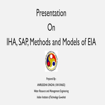 Iha, sap, methods and models of eia
