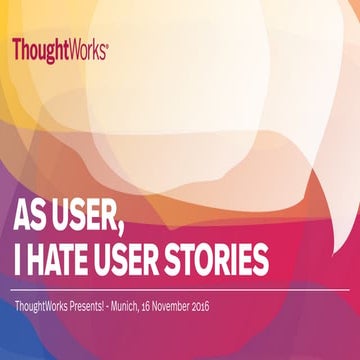 As user, I hate user stories