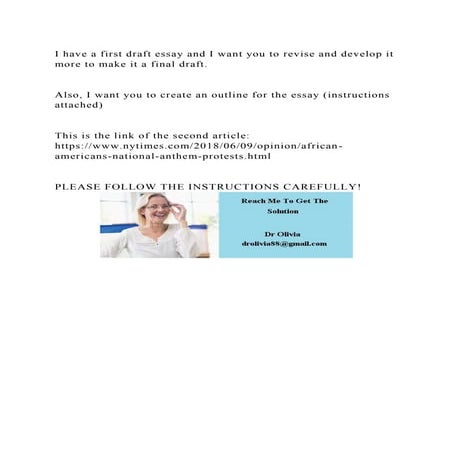 I have a first draft essay and I want you to revise and develop it m.docx