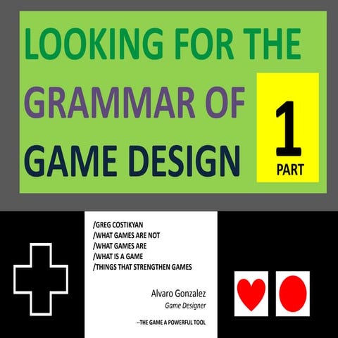 Looking for the grammar of game design part 1