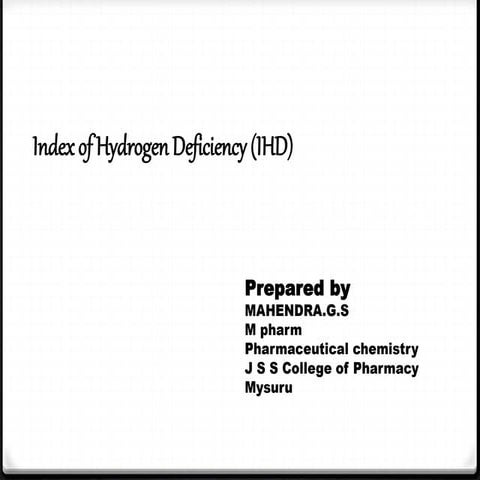 Index of hydrogen deficiency