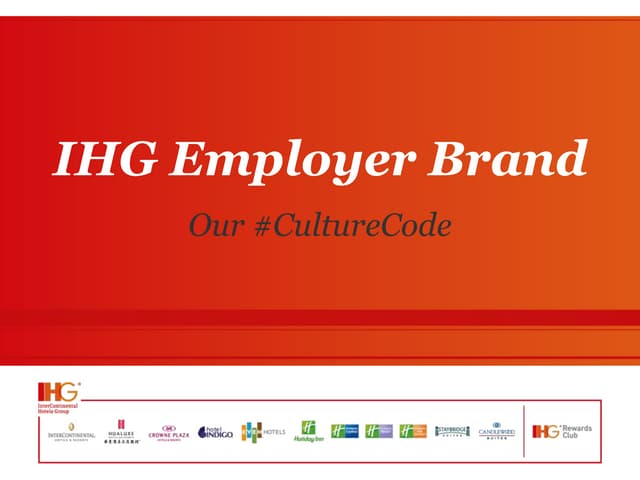 InterContinental Hotels Group's winning #CultureCode
