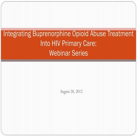 Buprenorphine Therapy in the HIV Primary Care Setting: Training and Integration