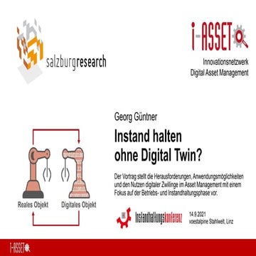 Instand halten ohne Digital Twin?