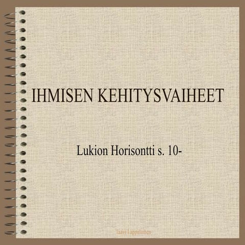 Ihmisen kehitysvaiheet