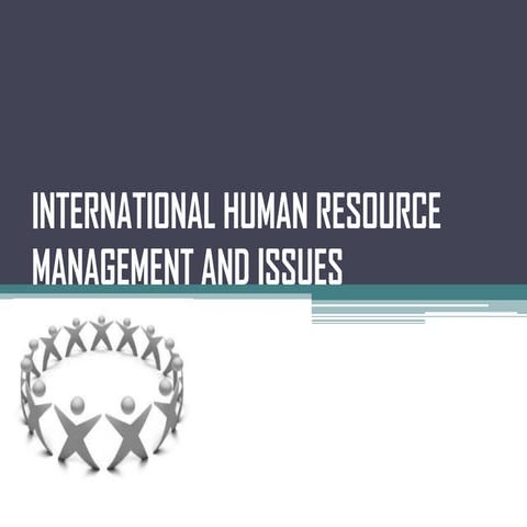 International Human resource management and issues