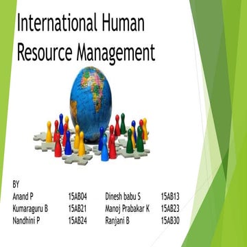 International Paper Human Resources Phone Number International Human Resource Management | PPT