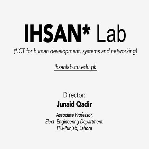 ITU IHSAN lab introduction