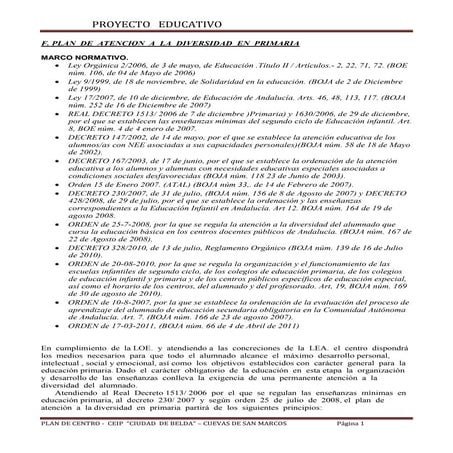 Ii.1. plan de atención a la diversidad