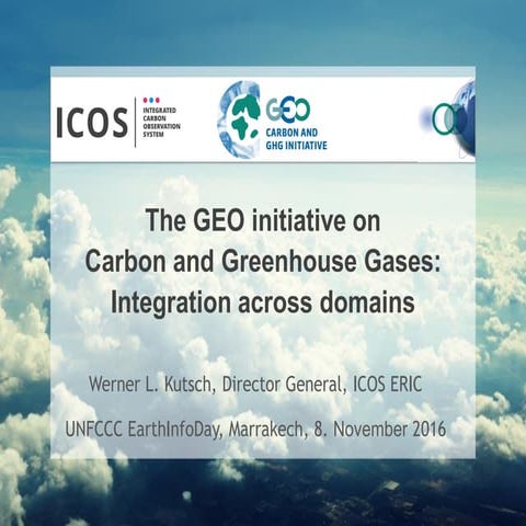 The GEO initiative on Carbon and Greenhouse Gases: Integration across domains