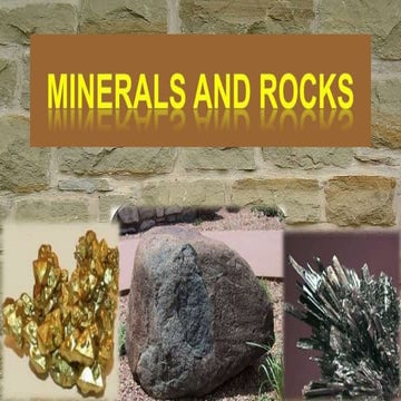 Ii. a. minerals and rocks