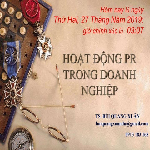 TS. BÙI QUANG XUÂN  QUAN HỆ CÔNG CHÚNG  TRONG DOANH NGHIỆP 