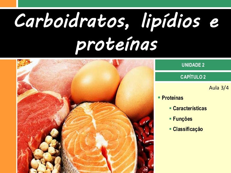 II. 2 Carboidratos, lipídios e proteínas