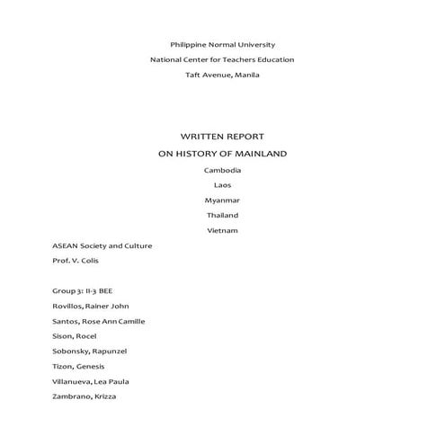 II 3-BEE-Mainland-Written-Report version 2.0