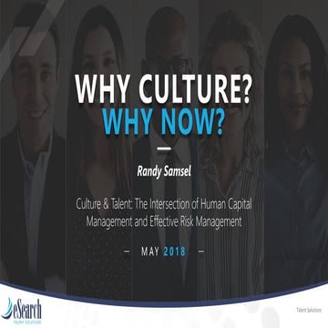Northeast Ohio IIA May 7 2018 Why Culture? Why Now?