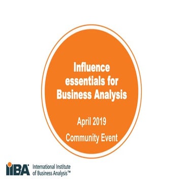 IIBA Presents Victor Zalakos - April 2019