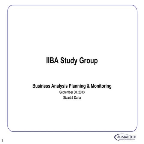 Regina IIBA Study Group Chapter 2 | PPTX