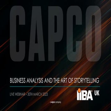 Business Analysis and the Art of Storytelling