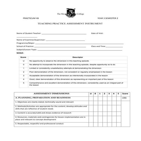 Iib teaching assessment instrument (2)