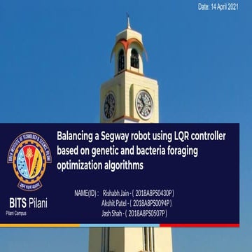 Autonomous Balancing of 2-wheeled segway robot