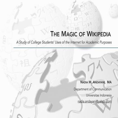 Research Findings: The Magic of Wikipedia