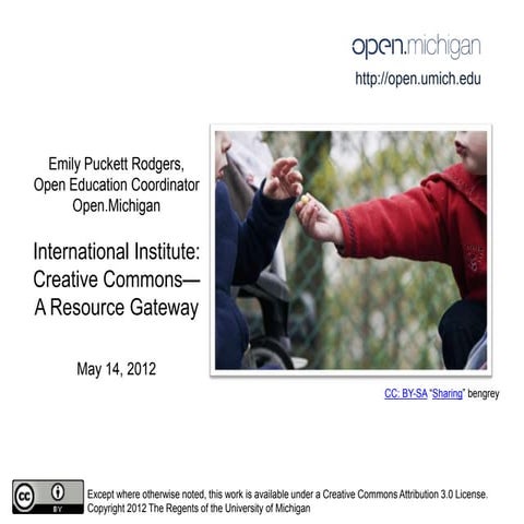 International Institute Creative Commons Training 2012