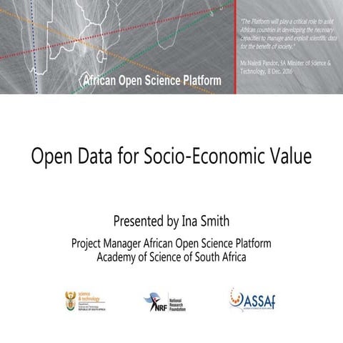 Open Data for Socio-Economic Value/Ina Smith