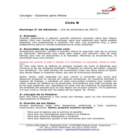 Ii domingo adviento misa con niños