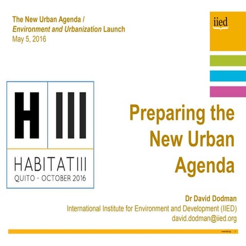 Preparing the new urban agenda | PPTX