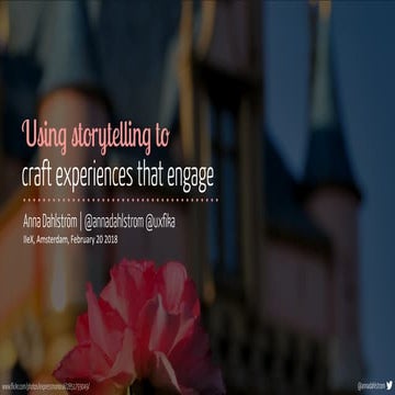 How To Use Storytelling To Craft Experiences That Engage  - IIeX EU, Amsterda...