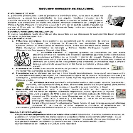 II gobierno de belaunde