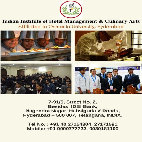 Hotel Mangement and Culinary Arts College In Hyderabad | IIHMCA | iihmca.org