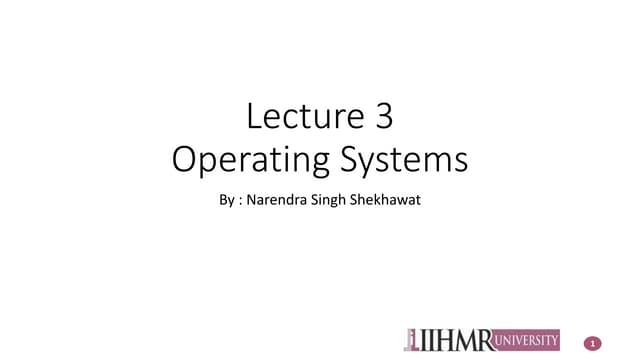 Chapter 03 Operating System | PPT