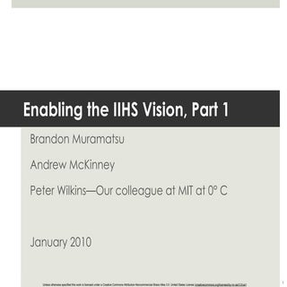 IIHS Open Framework-SpokenMedia