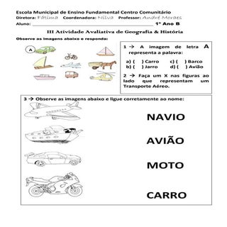 III Atividade Avaliatíva de Geo e H...