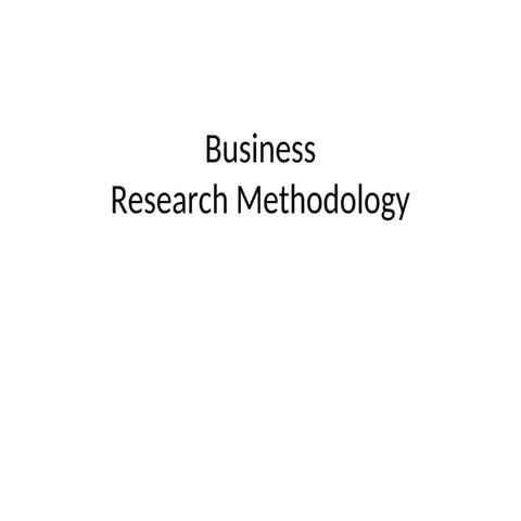 Fundamentals of Business Research Methods